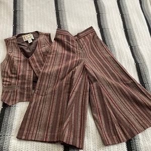 Vintage vest and gaucho pant suit